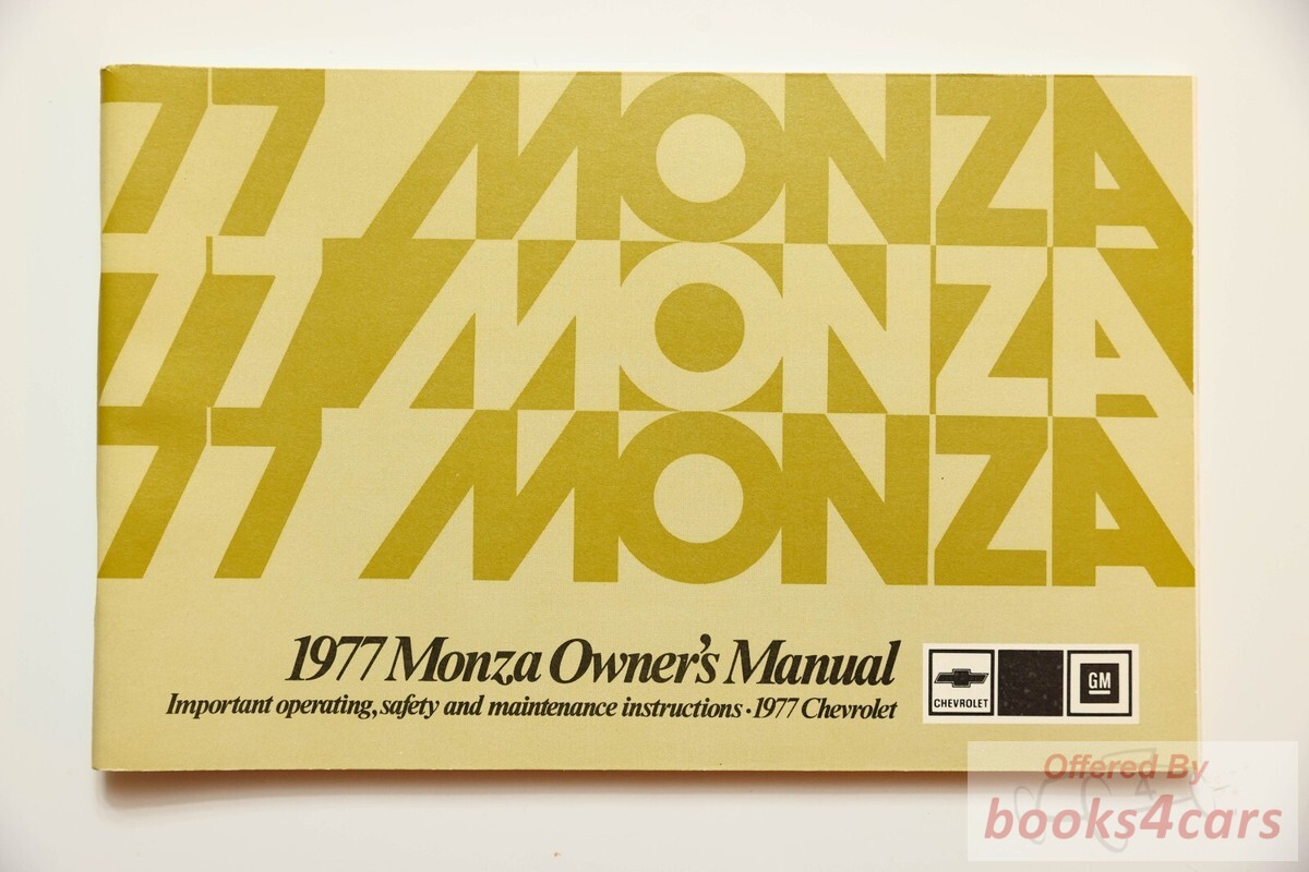 view cover of 1977 Monza Owners Manual by Chevrolet