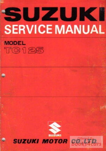 view cover of 1977 TC125 Service Manual by Suzuki for TC 125