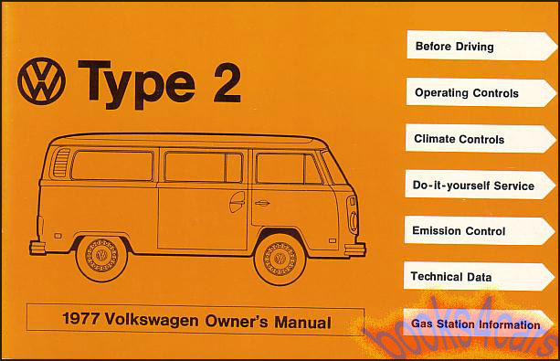 view cover of 1977 Van Bus Owners Manual By Volkswagen