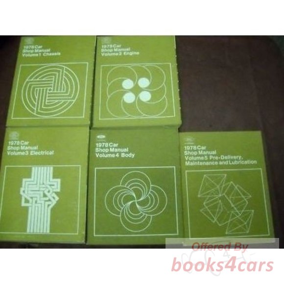 view cover of 1978 Car Engine Factory Shop service repair Manual for all Ford, Mercury, & Lincoln '78 models