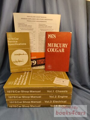view cover of 1978 Car Service Specifications manual by Ford for all 1978 Ford, Lincoln, and Mercury