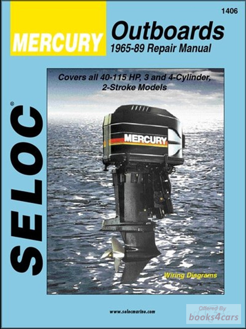 view cover of 1965-1989 Mercury outboards 3-4 Cyl Covers all 40-115 Hp 3 and 4 cylinder 2 stroke models Maintenance and Repairs Manuals