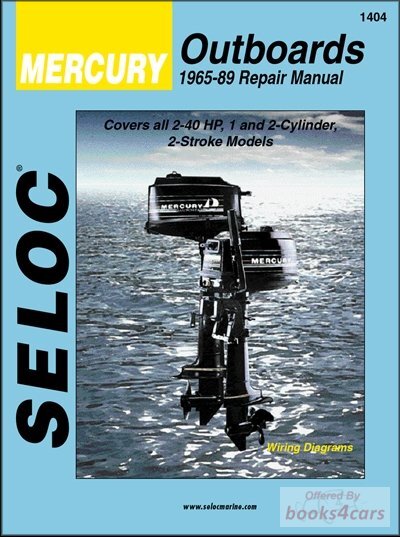 view cover of 1965-1989 Mercury Outboards 1-2 Cyl Covers all 2-40 Hp 1 and 2 cylinder 2 stroke models Maintenance shop service Repair Manual by Seloc Marine