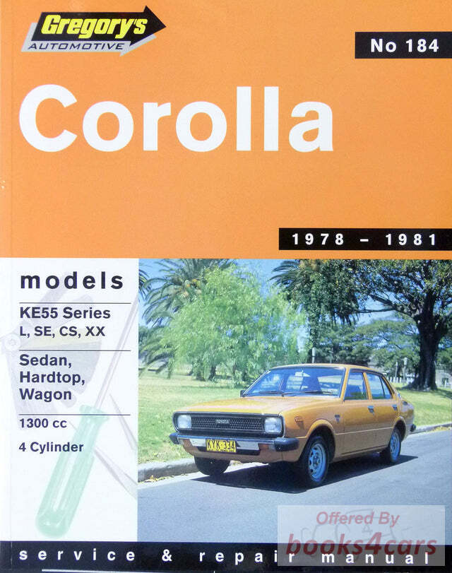 view cover of 1978-1981 Corolla Service Manual for 4 cyl 1300 sedans, hardtops and wagons