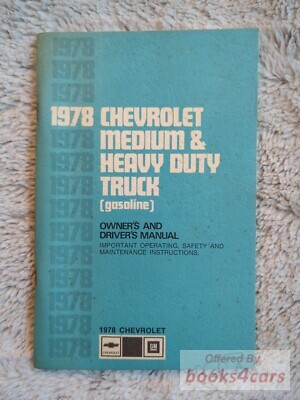 view cover of 1978 Medium Heavy duty truck owners manual by Chevrolet