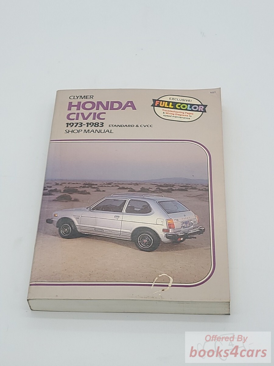 view cover of 1973-1983 Civic Service Manual Standard & CVCC by Clymer