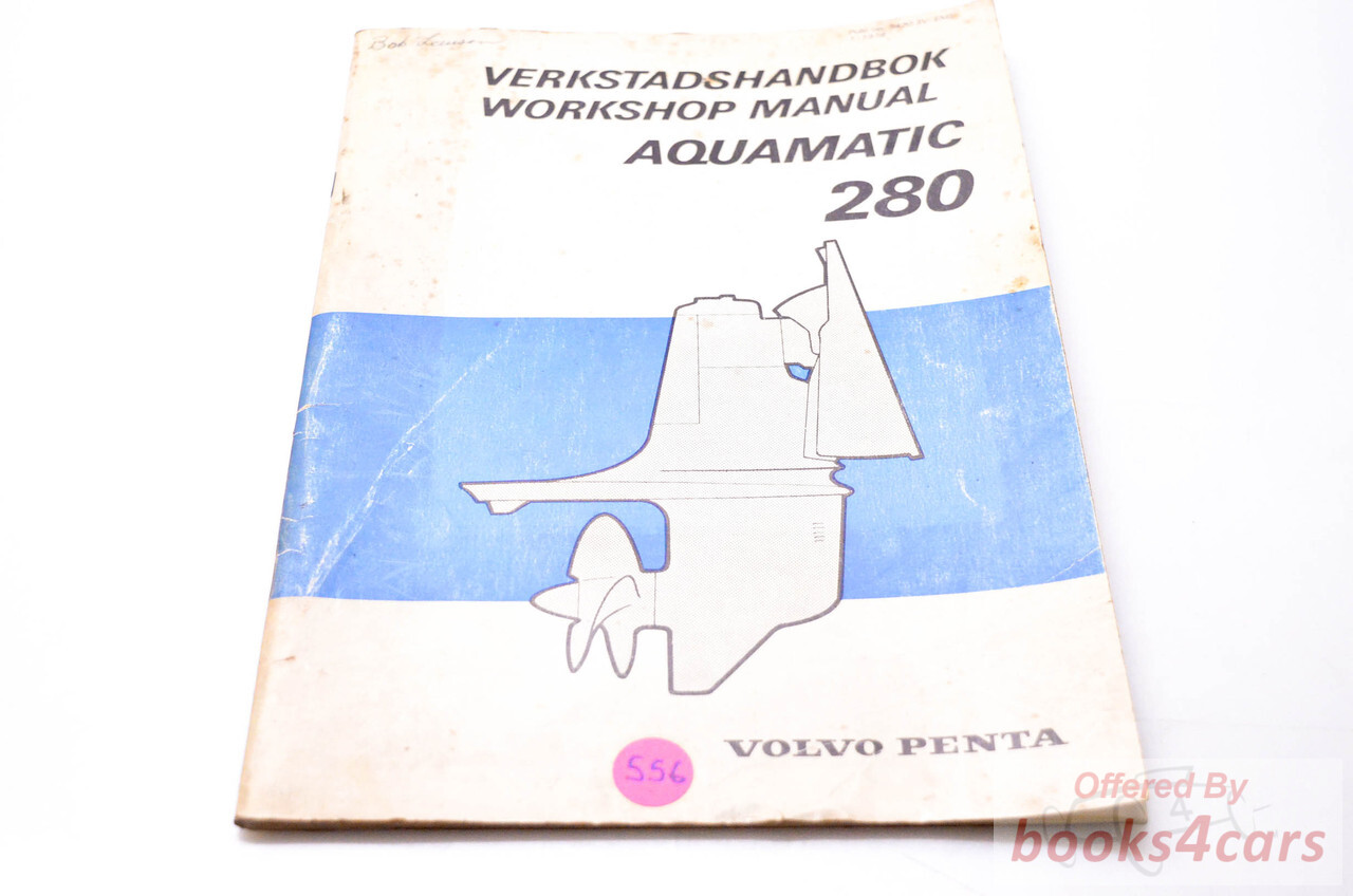 view cover of AQUAMATIC 280 Workshop Manual by Volvo Penta