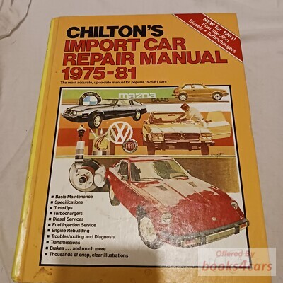 view cover of 1975-1981 Chilton's Shop Service Repair Manual for Import Cars