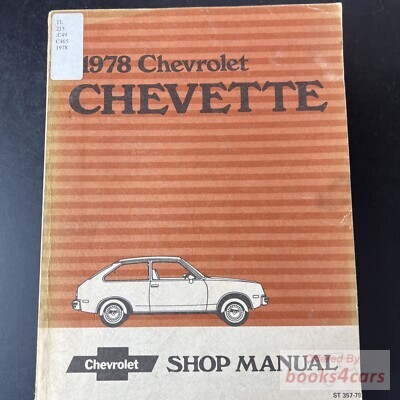 view cover of 1978 Chevette Shop Service Repair Manual by Chevrolet