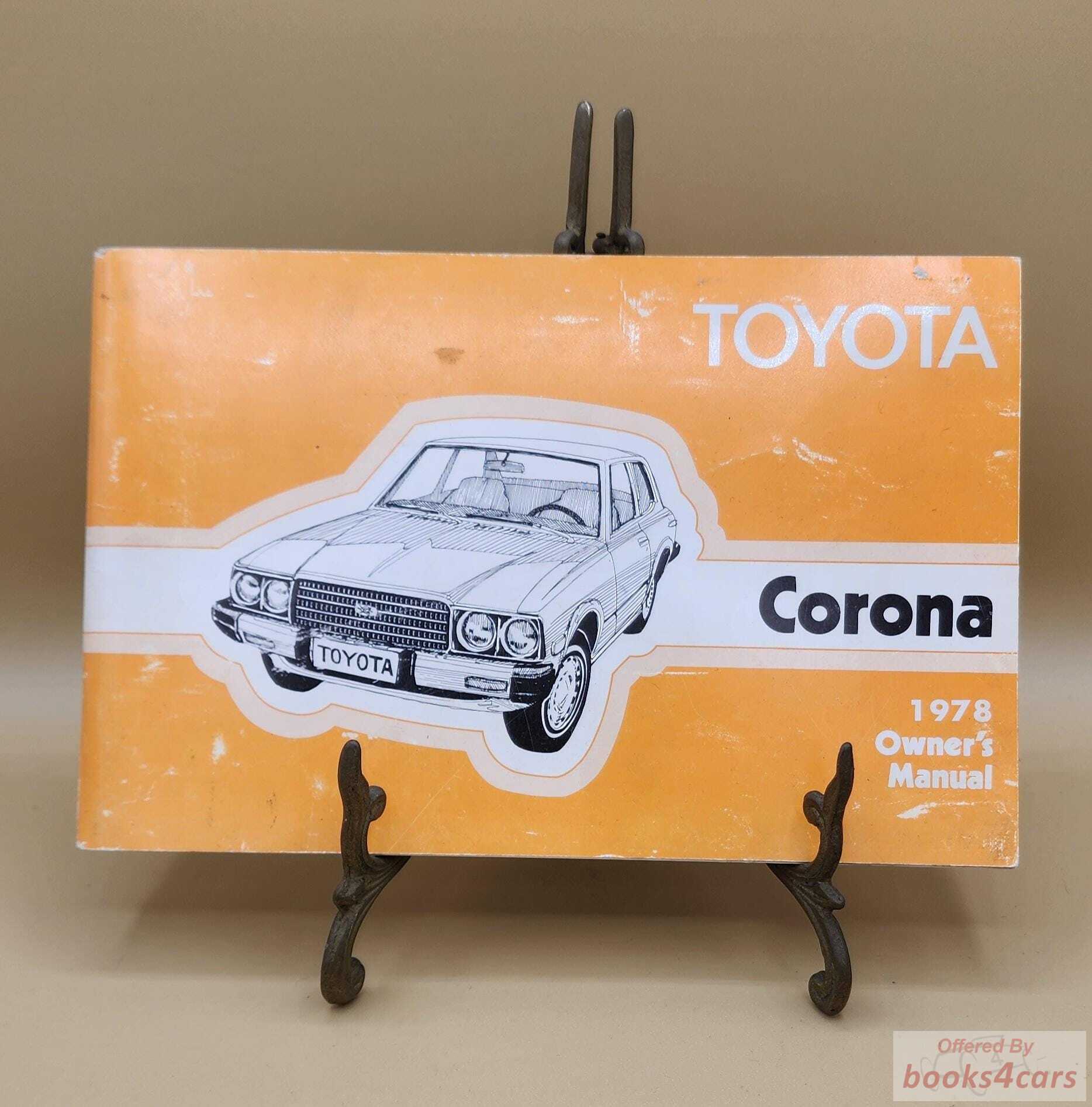 view cover of 1978 Corona Owner's Manual by Toyota