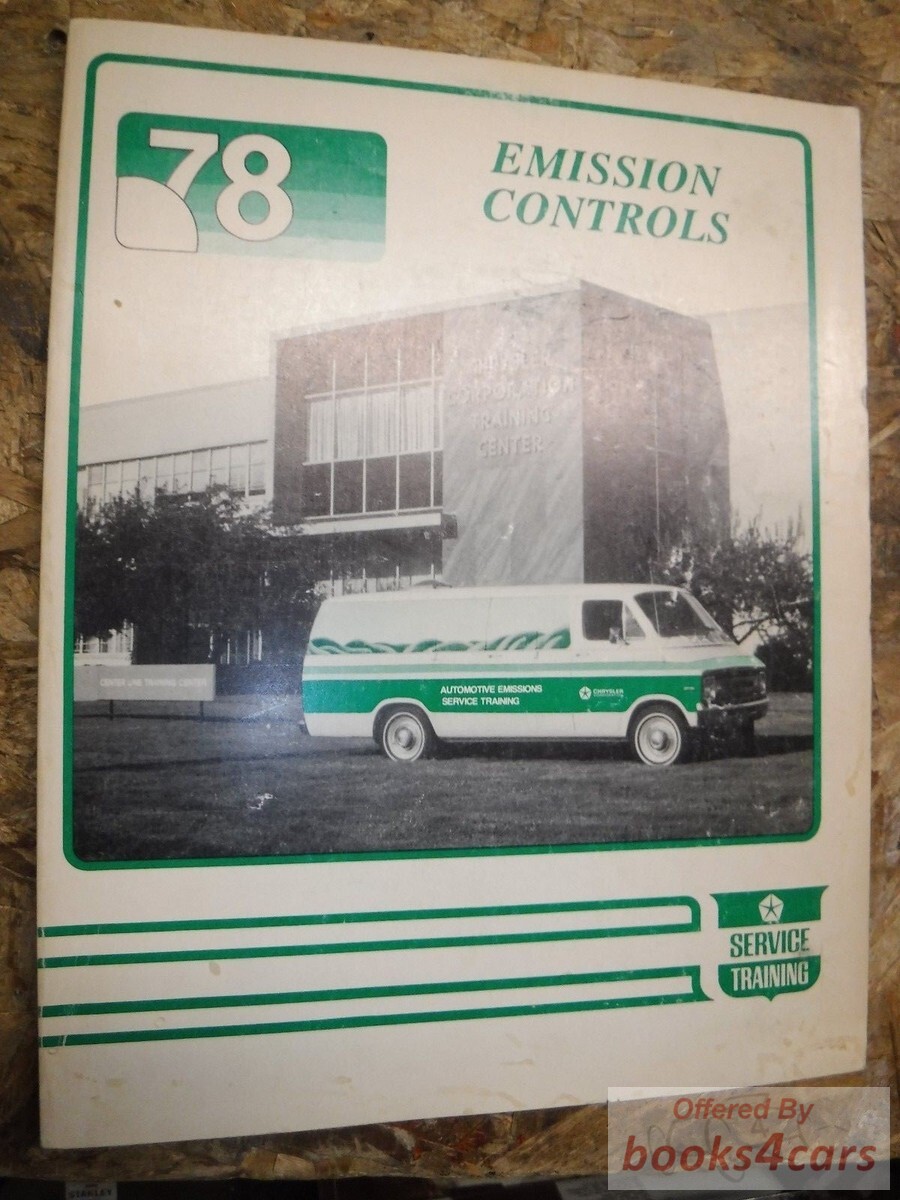 view cover of 1978 Emission control system training manual by Chrysler