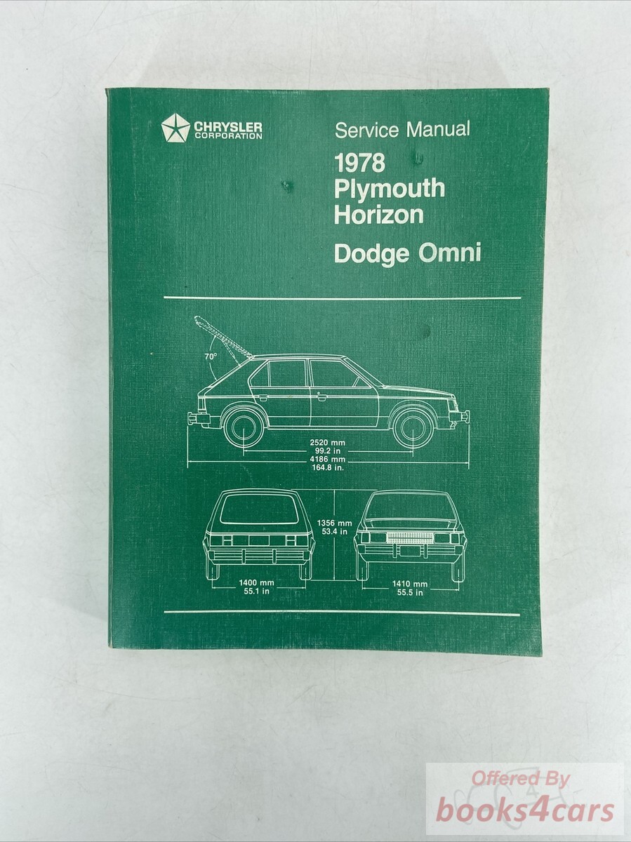 view cover of 1978 Horizon Omni Shop Service Repair Manual by Chrysler, Plymouth, & Dodge
