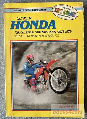 view cover of 1978-1979 XR/XL250 & 500 Singles Honda Service Manual by Clymer