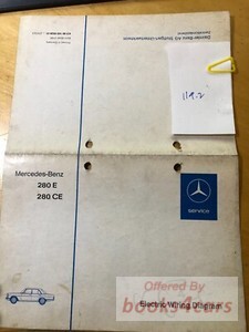 view cover of 1978 79 Mercedes 280E 280CE Wiring Diagram by Mercedes for 280 E 280 CE