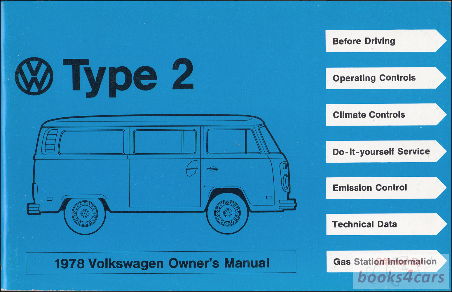 view cover of 1978 Van Owners manual by Volkswagen for Transporter & Microbus