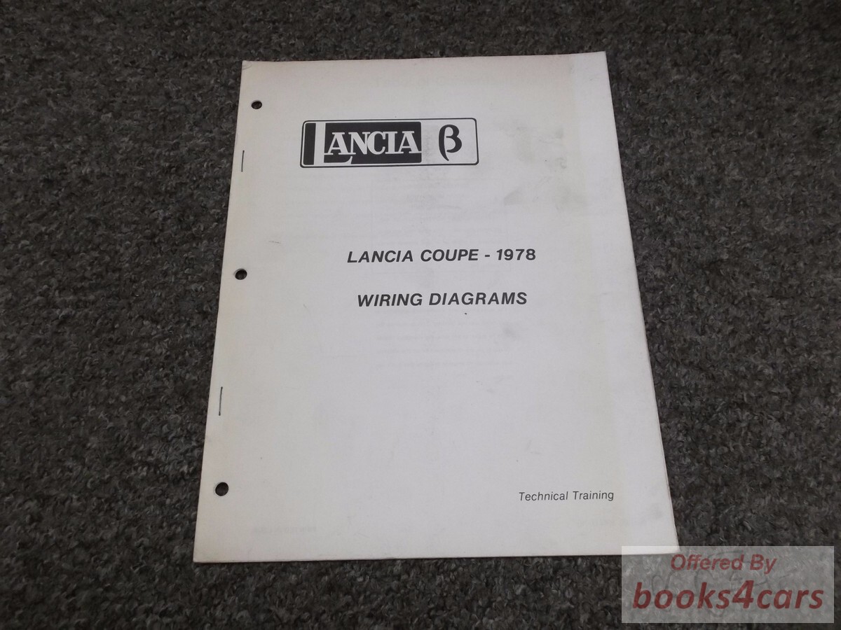 view cover of 1978 Lancia Coupe training wiring diagrams