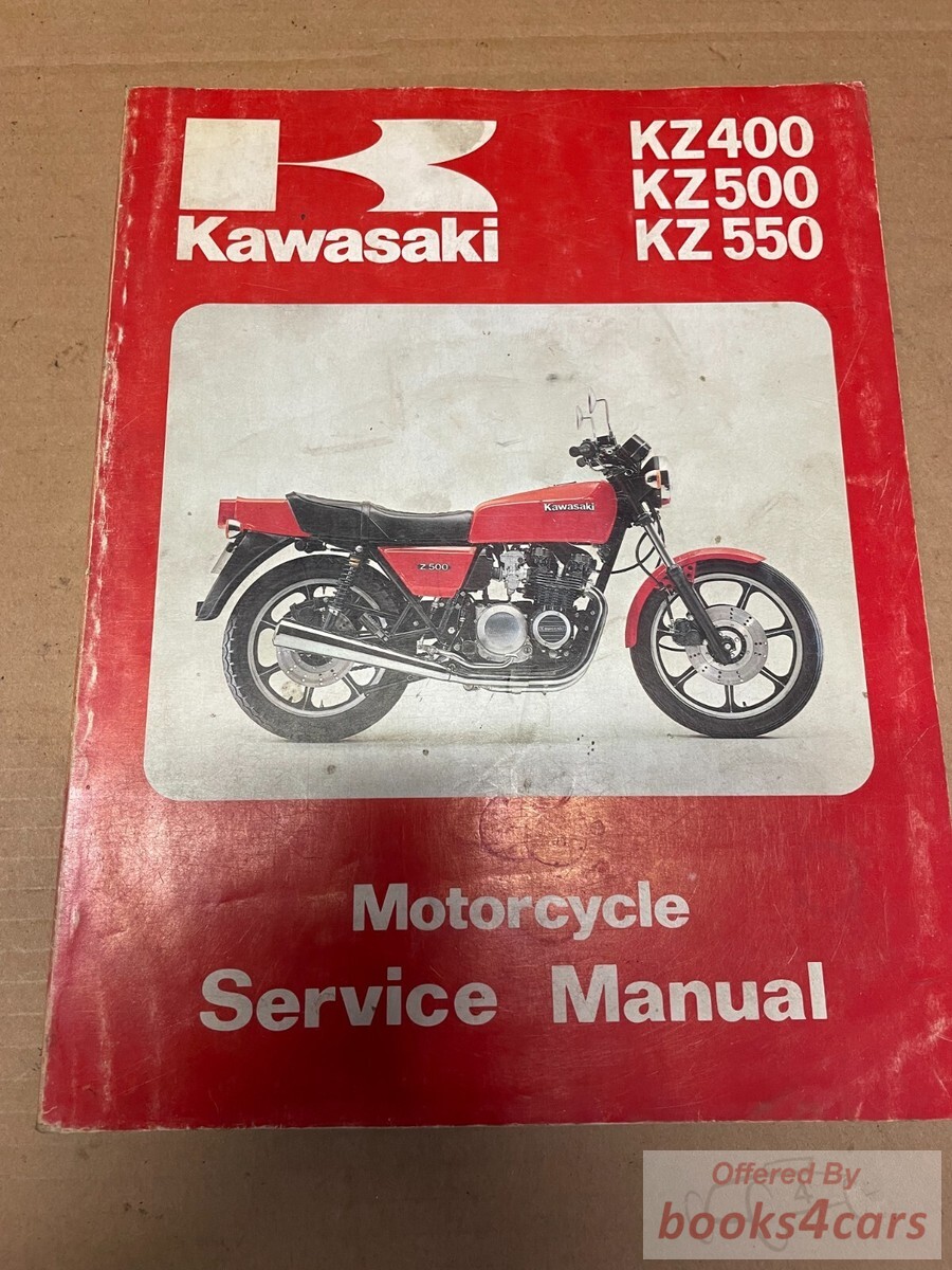 view cover of 1979-1980 KZ400 KZ500 KZ550 Service Manual by Kawasaki for KZ 400 500 550