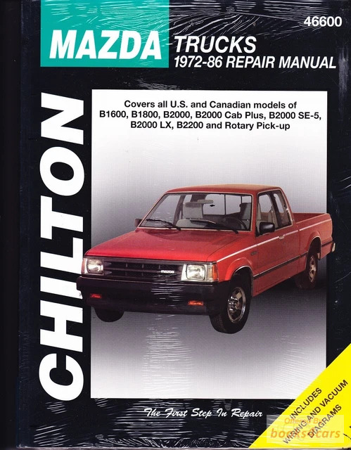 view cover of 1972-1986 Mazda B-Series pickup truck Large Format shop service repair Manual B1600 B1800 B2000 B2200 Rotary Pick-up by Chilton