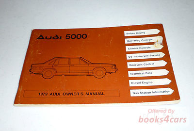 view cover of 1979 5000 Owners Manual by Audi