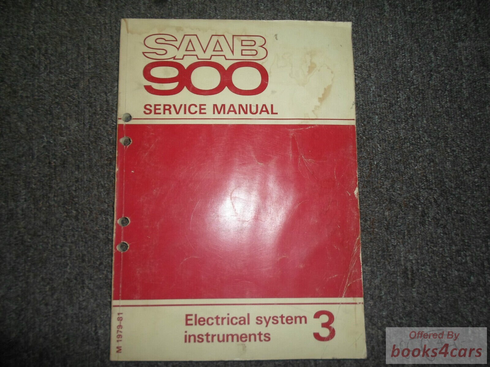view cover of 1979 900 Electrical system instruments Service manual, Section 3