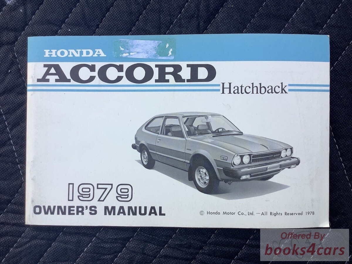 view cover of 1979 Accord Hatchback Owner's Manual