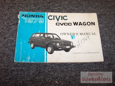 view cover of 1979 Owners Manual for Wagon by Honda.
