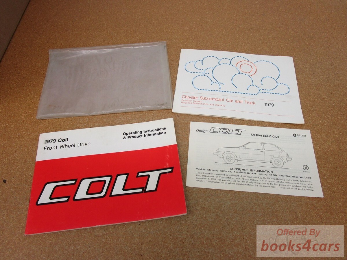 view cover of 1979 Colt Owners manual by Dodge