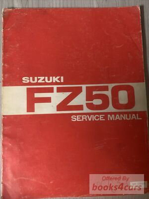view cover of 1979 FZ50 service manual by Suzuki