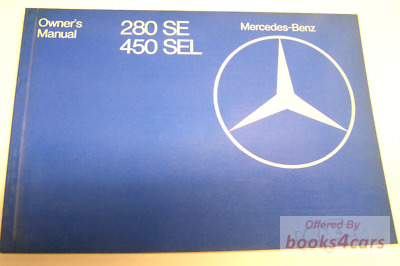 view cover of 1979 280SE-450SEL owners manual by Mercedes