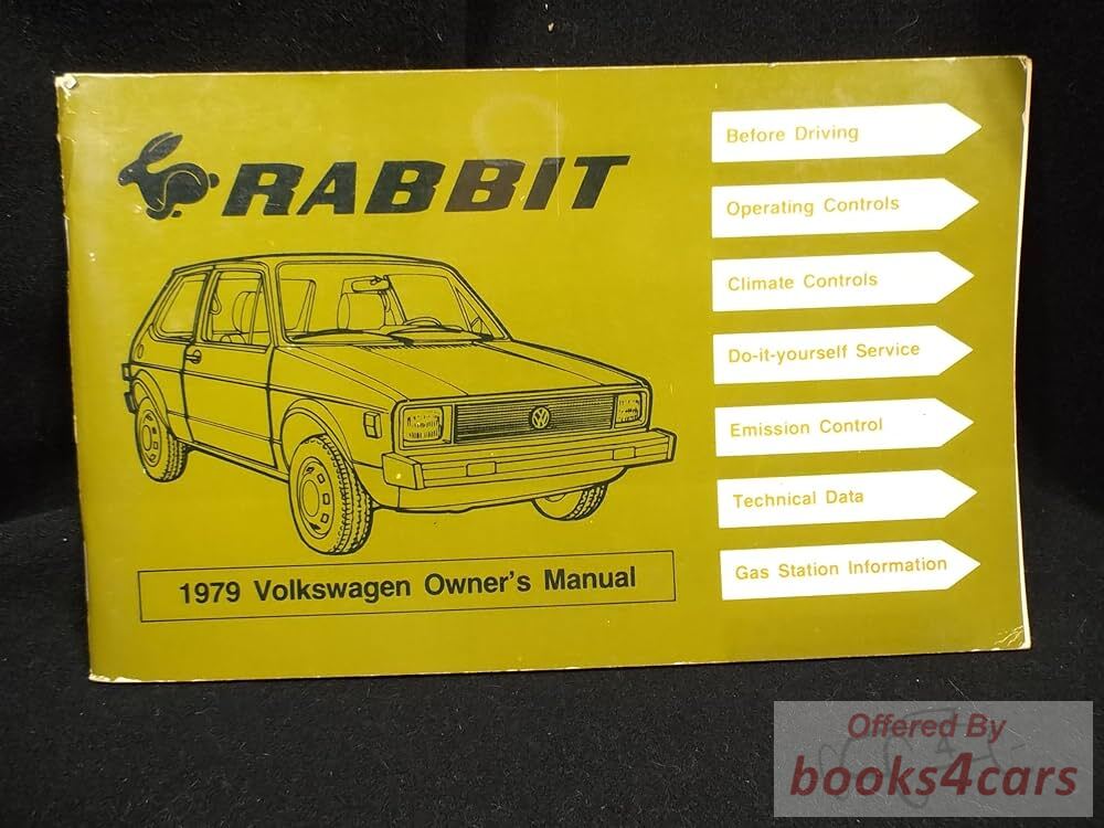 view cover of 1979 Volkswagen Rabbit Owners manual by VW