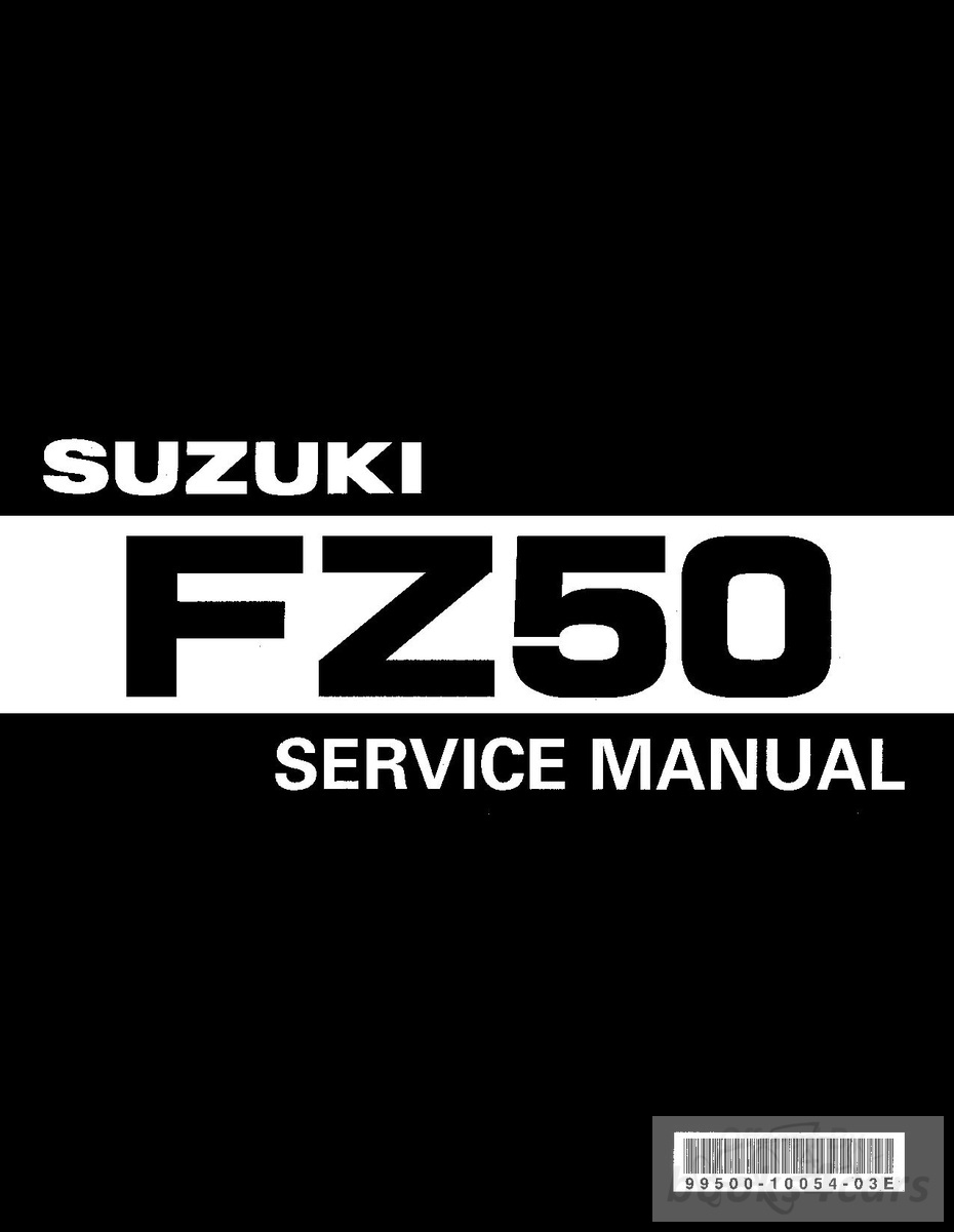 view cover of 1979 Suzuki FZ 50 Shop Service Repair Manual - 72 pages