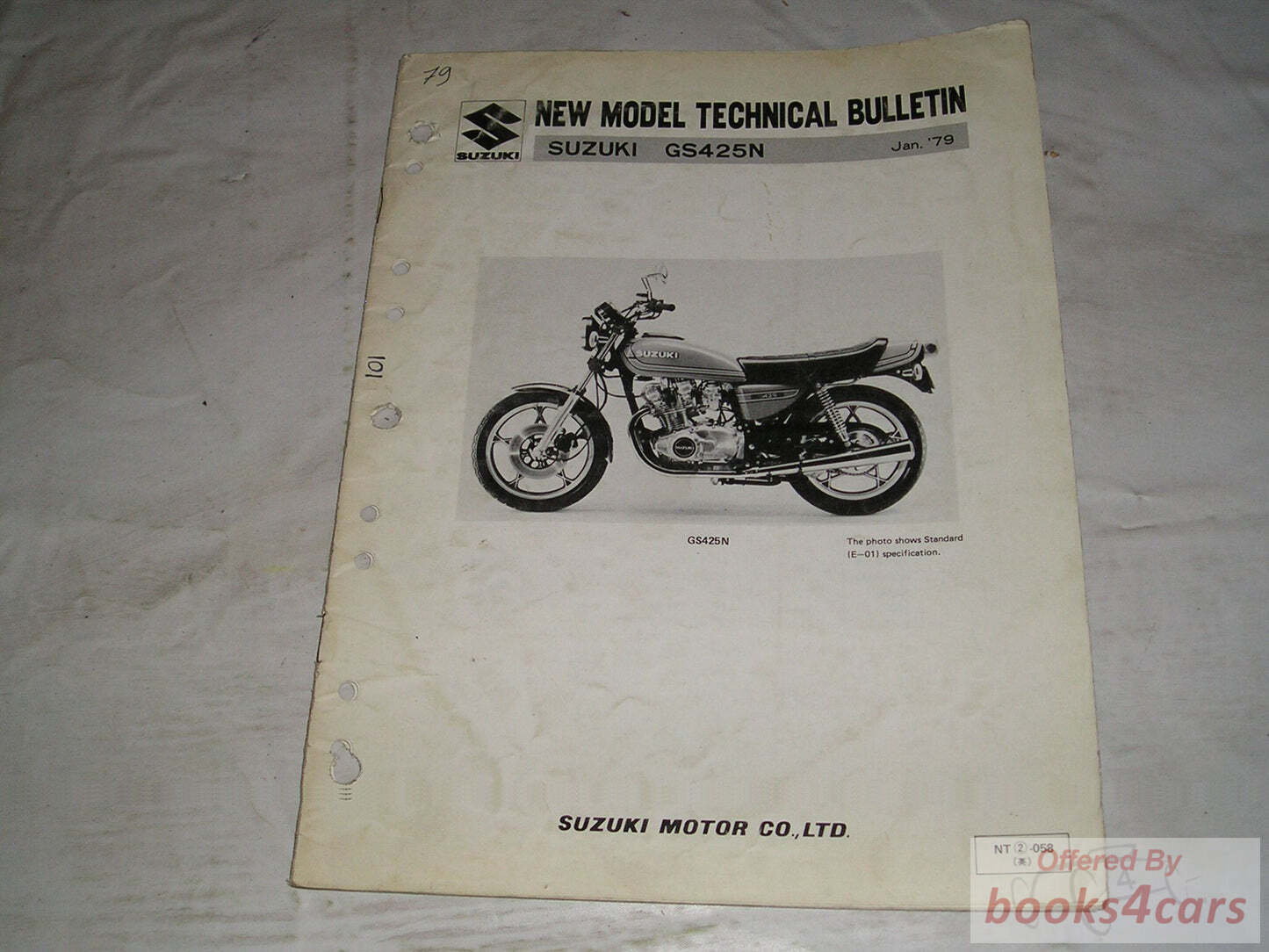 view cover of 1979 Suzuki GS425N Technical info