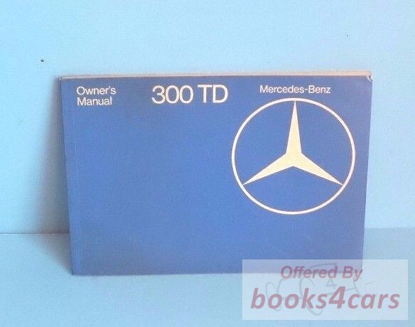 view cover of 1979 300TD owners manual by Mercedes for 300 TD