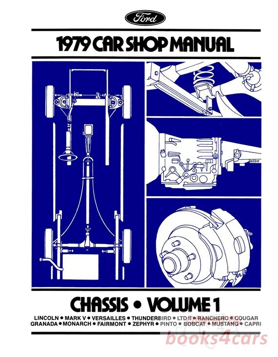 view cover of 1979 Chassis Shop manual (vol. 1) for all Ford, Lincoln & Mercury cars