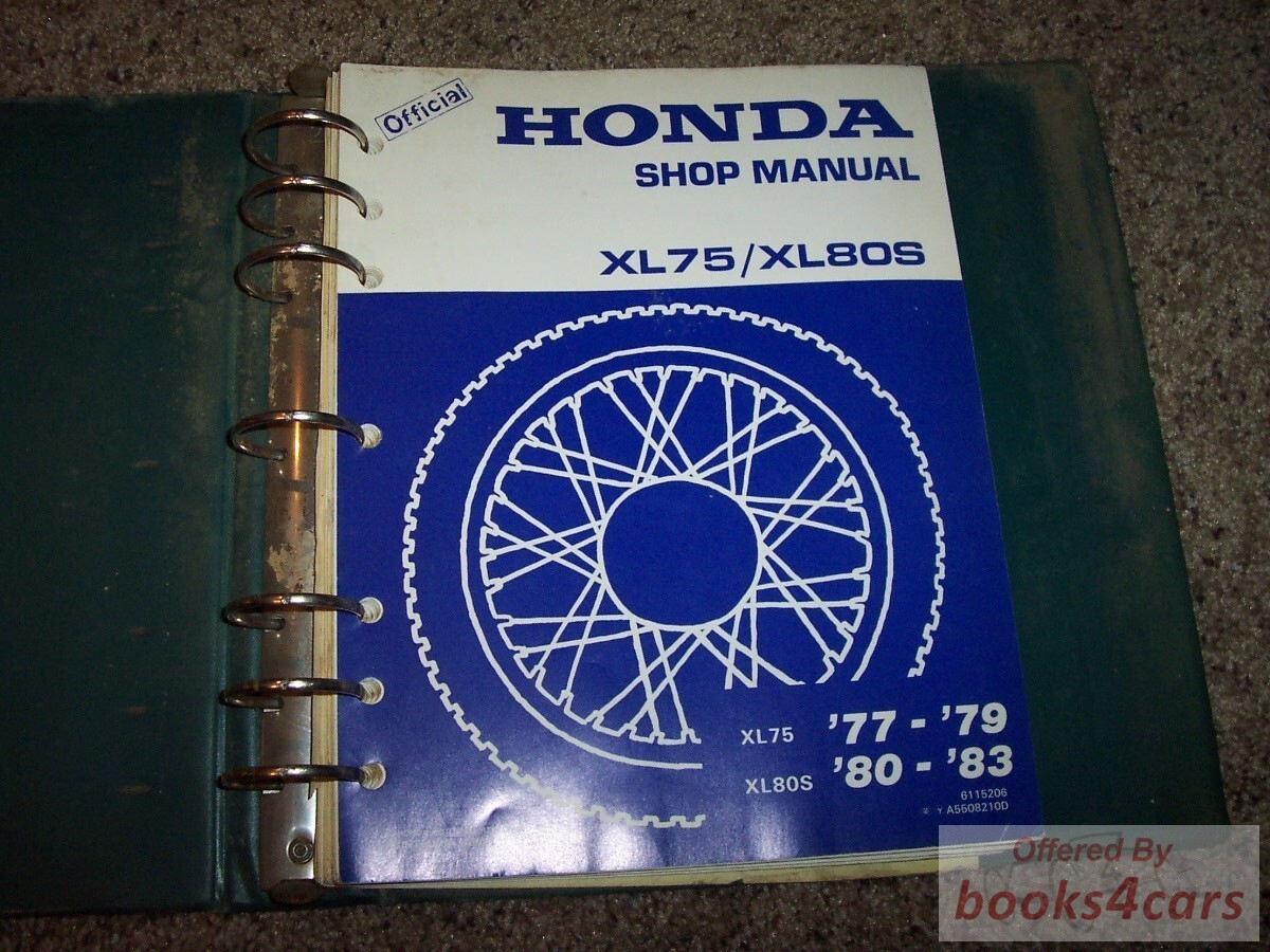 view cover of 1977-1983 XL75 XL80S Shop Service Repair Manual by Honda