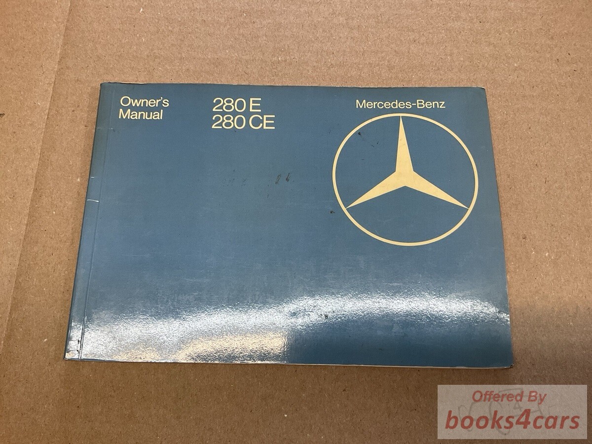 view cover of 1980 280E 280CE owners manual by Mercedes