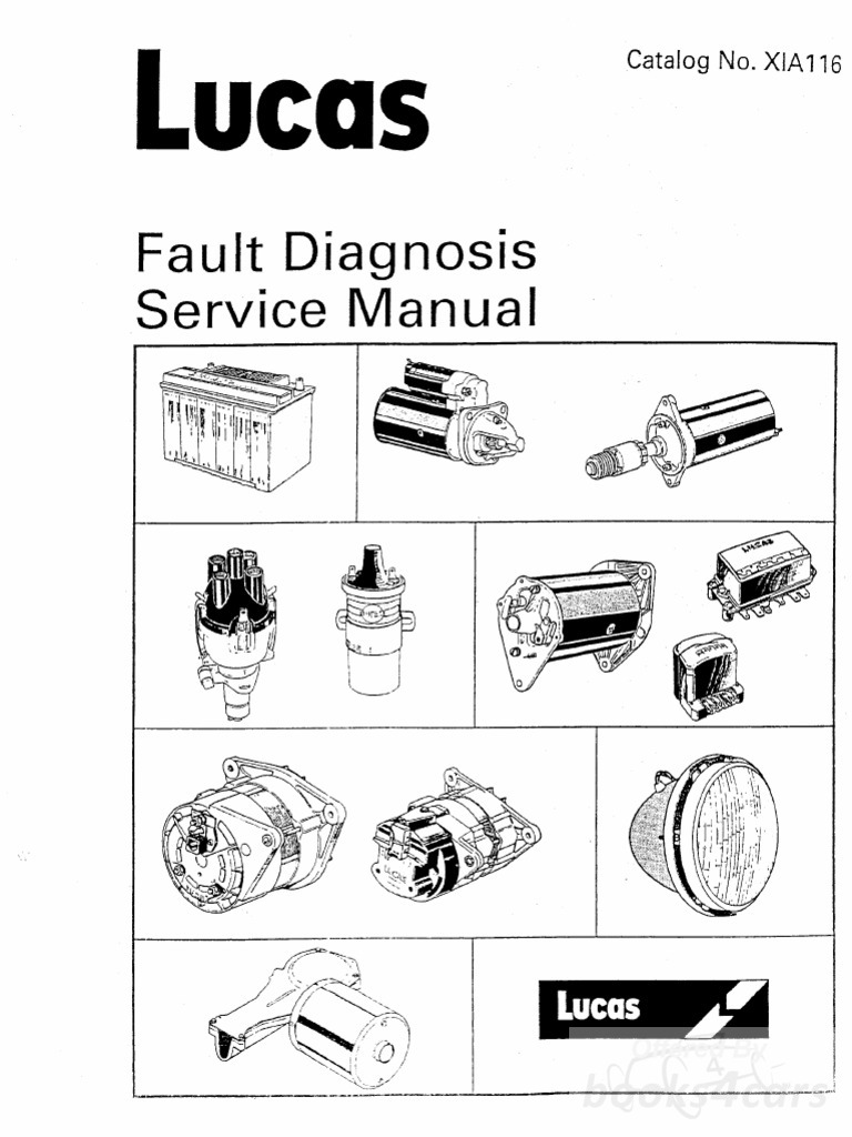 view cover of Fault Diagnosis Shop Service Repair Manual by Lucas 44 pgs