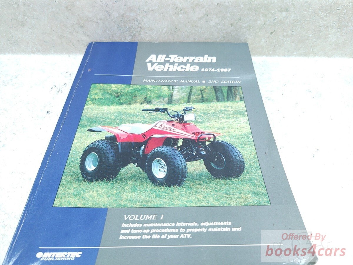 view cover of 1974-1987 ATV Shop Service Repair Manual Honda Kawasaki Polaris Suzuki & Yamaha ATVs by Clymer Pro Series in codensed format 432 pages