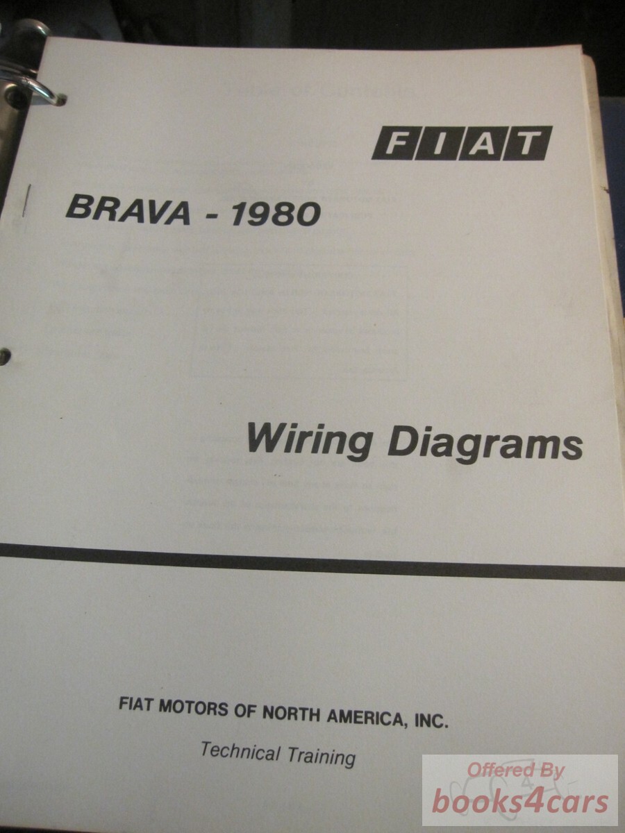 view cover of 1980 Fiat Brava wiring diagrams