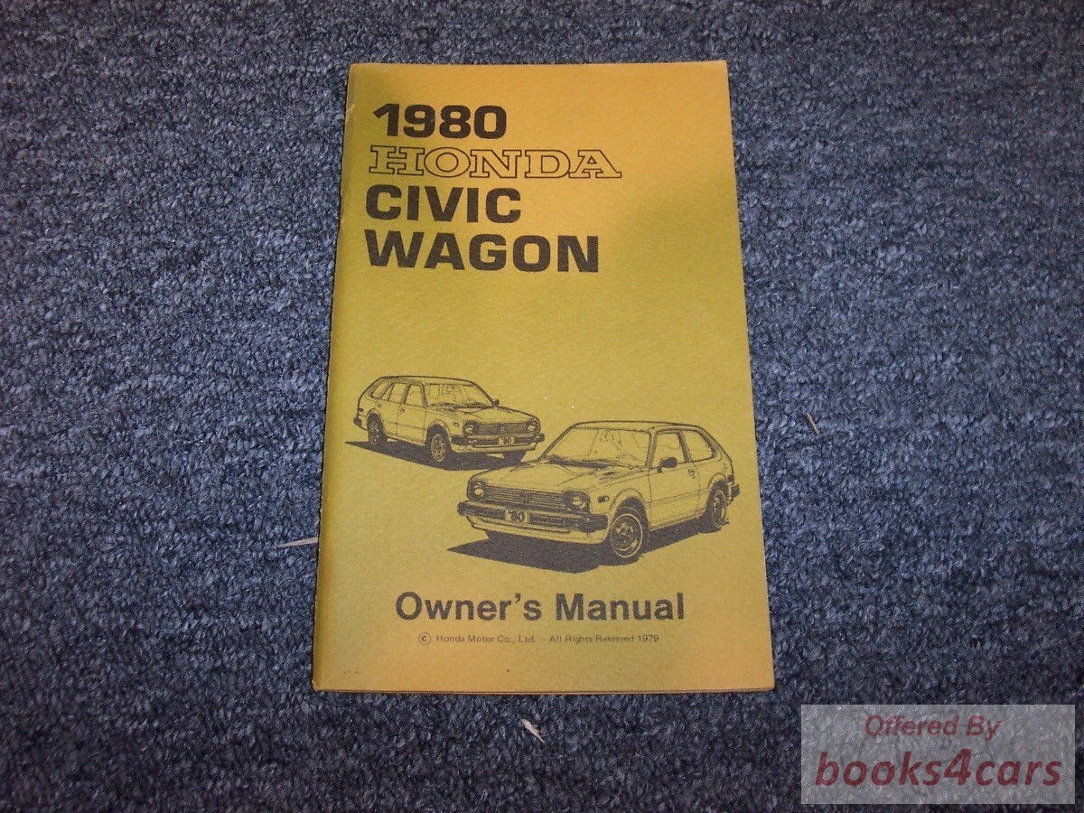 view cover of 1980 Civic 1500 wagon Owner's manual