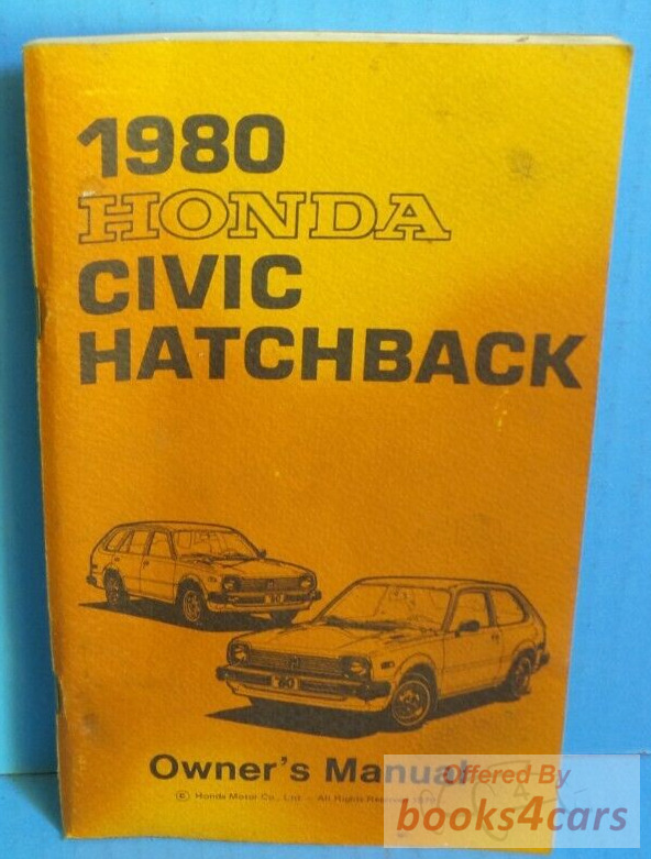 view cover of 1980 Civic Hatchback Owner's Manual