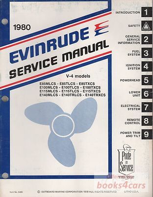 view cover of 1980 Evinrude Service Manual V-4 Models