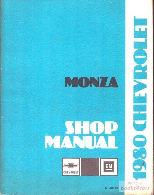 view cover of 1980 Monza Shop Manual complete by Chevrolet