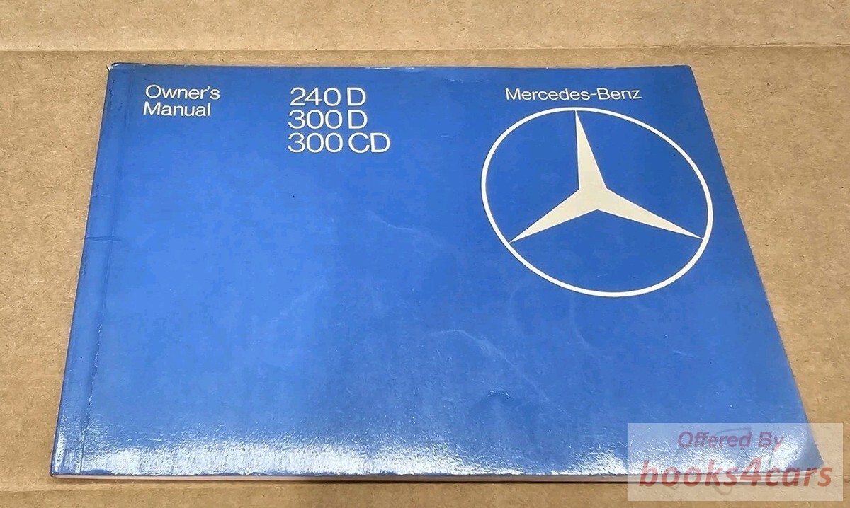 view cover of 1980 300D CD 240D Owners Manual by Mercedes for 240 & 300 D & CD