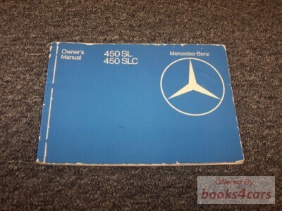view cover of 1980 450SL SLC owner's manual by Mercedes