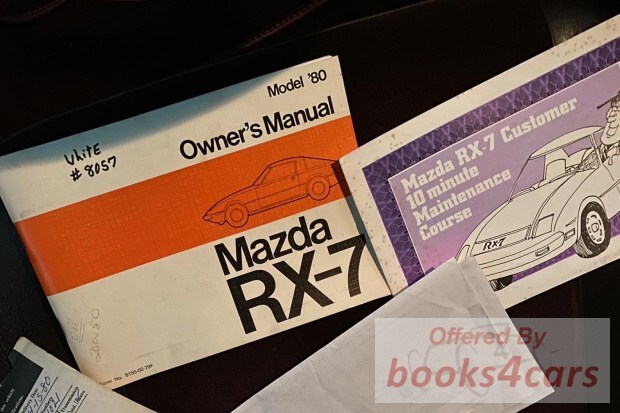 view cover of 1980 RX7 Owners Manual by Mazda for RX 7