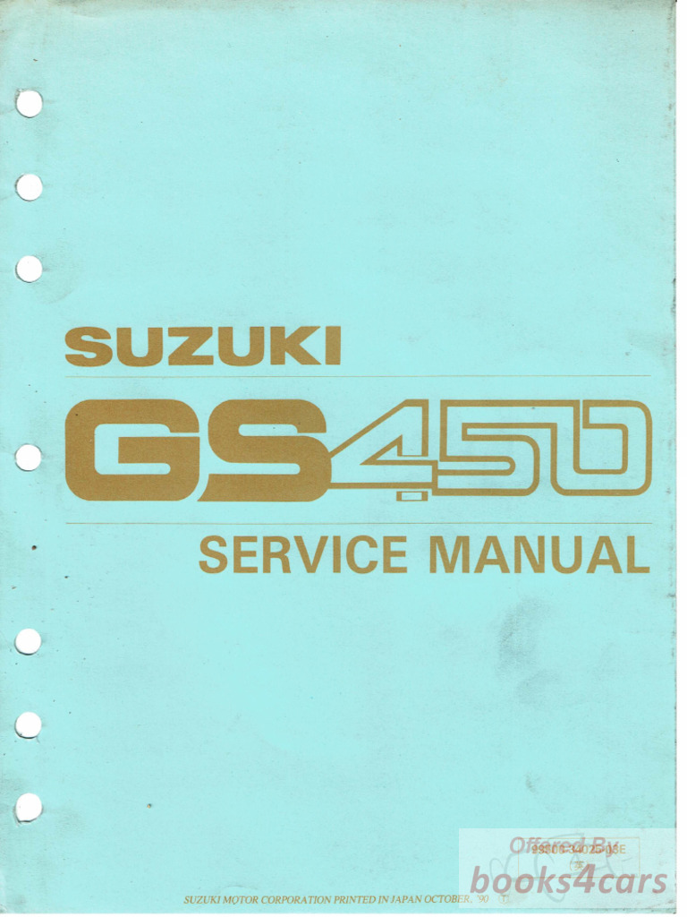 view cover of 1980 Suzuki GS450 Shop Service Repair Manual - 210 pages