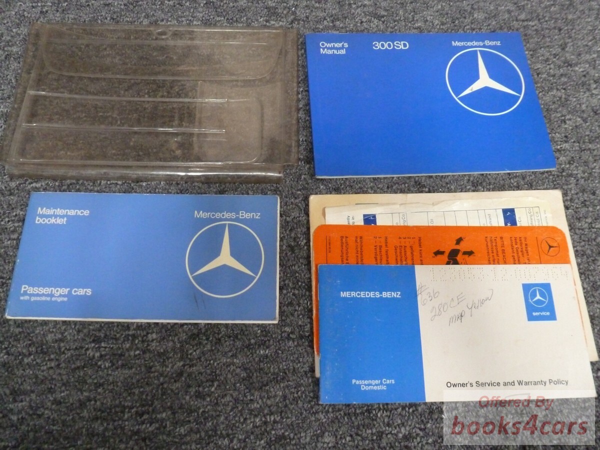 view cover of 1980 300SD owners manual by Mercedes