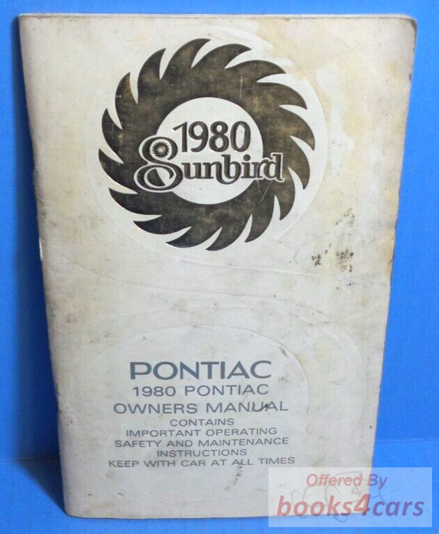 view cover of 1980 Sunbird Owners manual by Pontiac