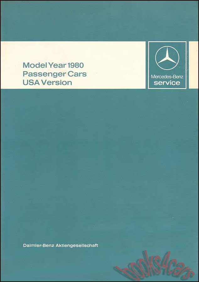 view cover of 1980 Technical Introduction Shop Service Repair manual for 107 116 123 by Mercedes